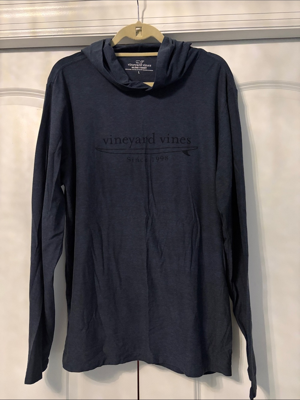 Vineyard Vines Dark Navy Hooded Long Sleeve Top